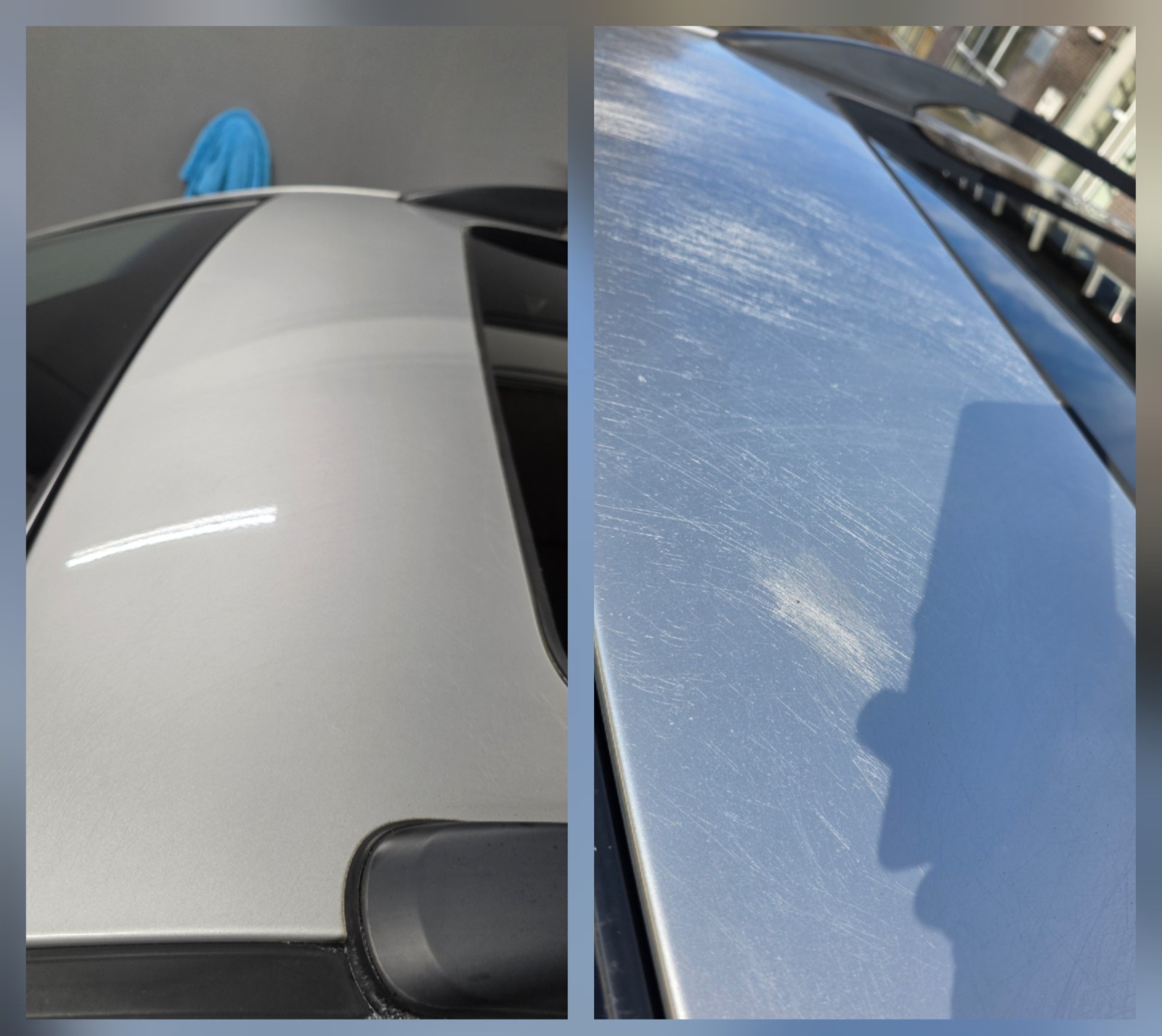 Voor en na interieurreiniging van een personenauto in Oss